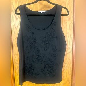 Vintage Jones New York - flowed embroided tank top